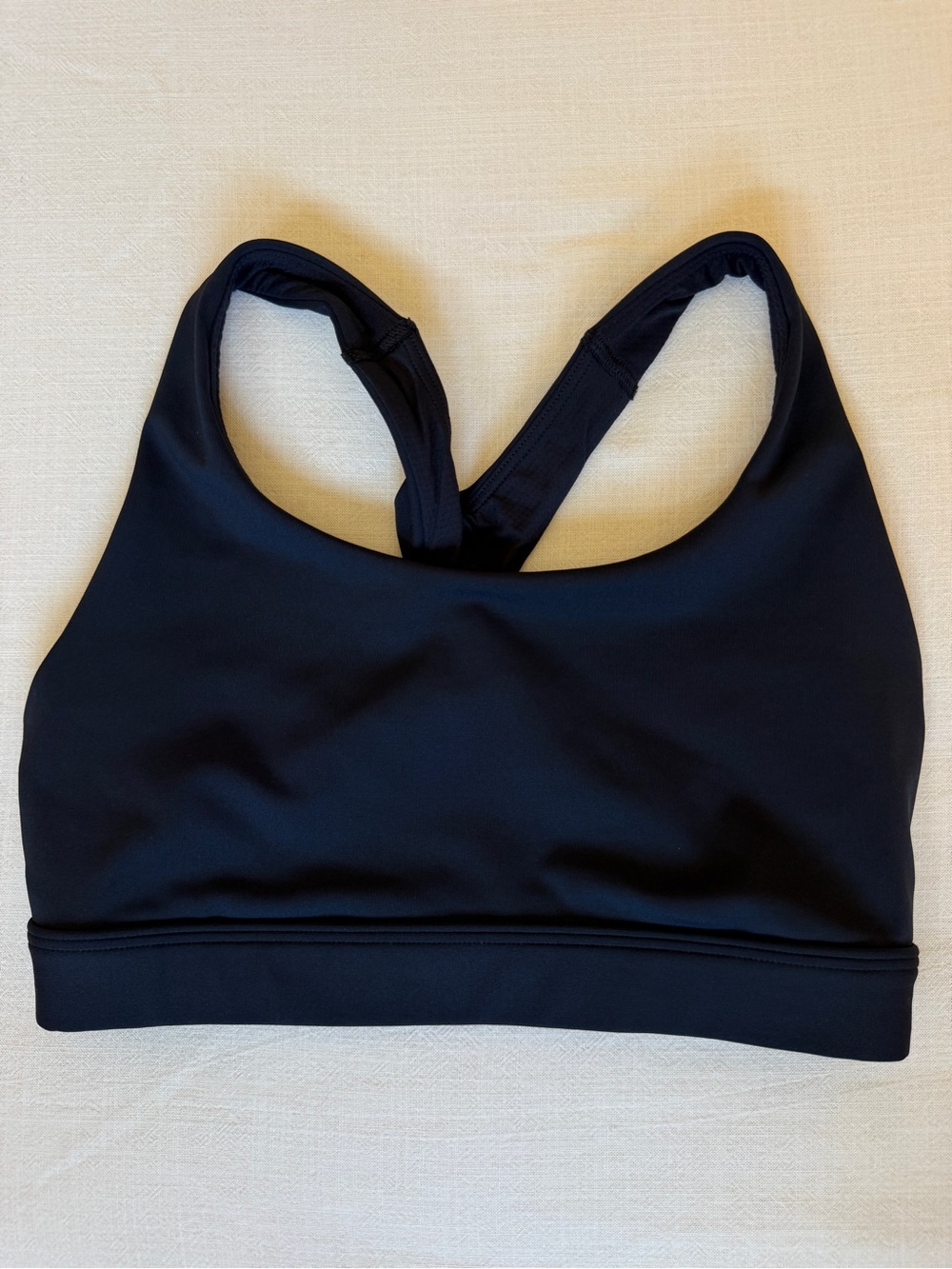 Athleta Black Mesh Panel Racerback Sports Bra - Size XS